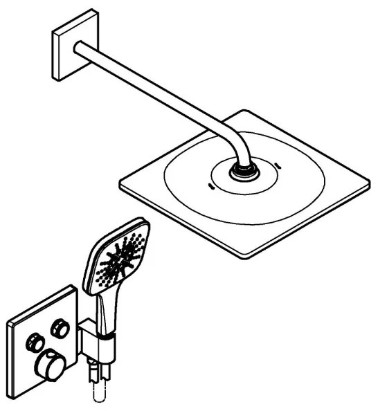 GROHE 34876000 - Sprchový systém PRECISION SMARTCONTROL 310 × 310 mm chróm