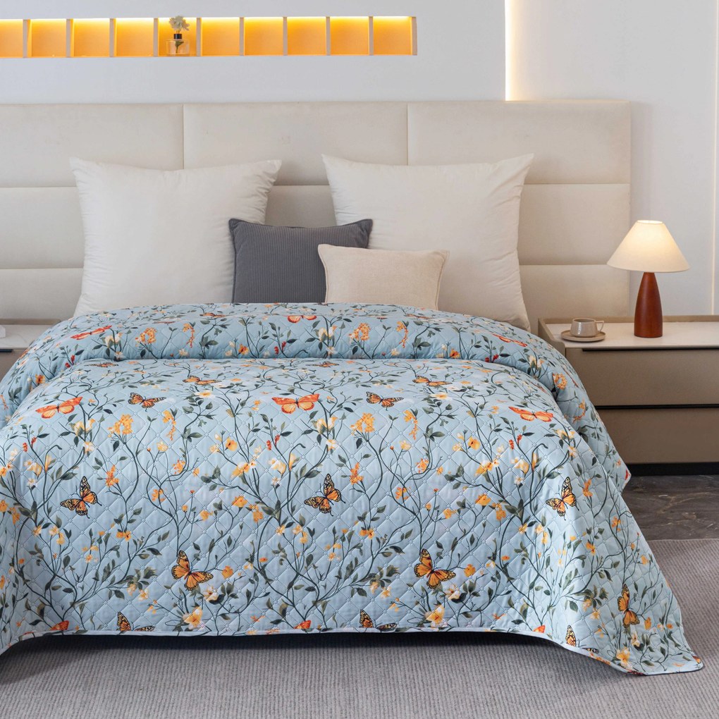 Prehoz na posteľ MONARCH WINGS, svetlomodrý Rozmer: 170 x 210 cm