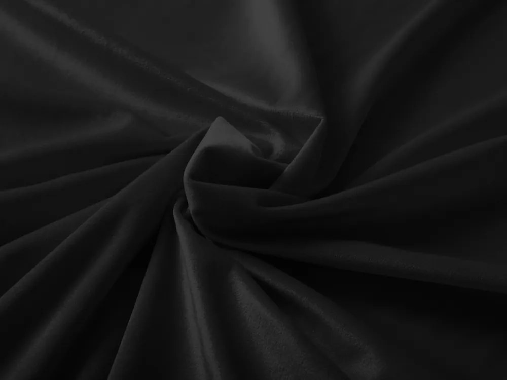 Biante Zamatový vankúš valec bonbon Velvet Prémium SVP-023 Čierny 15x100 cm