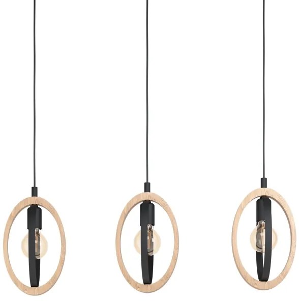 Eglo 43462 - Luster na lanku BASILDON 3xE27/40W/230V