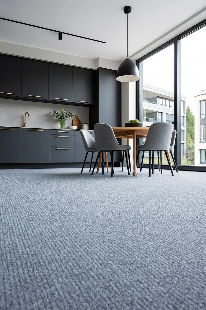 Vopi, Metrážny koberec Alassio modrošedý - neúčtujeme odrezky z role, na mieru, šíře 1,33m,1m,2m,3m,4m,na mieru, neúčtujeme odrezky, modrá, filc, detská izba