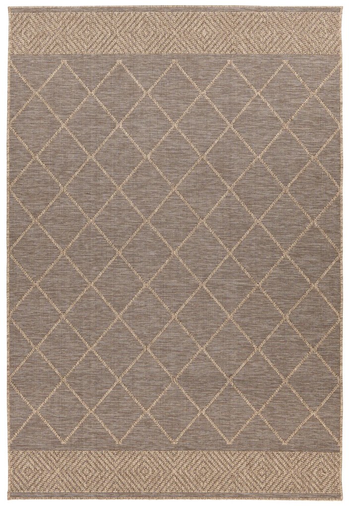 Obsession, Kusový koberec My Oslo 710 Taupe - na von aj na doma, 80x150, hnedá, chodba / predsieň