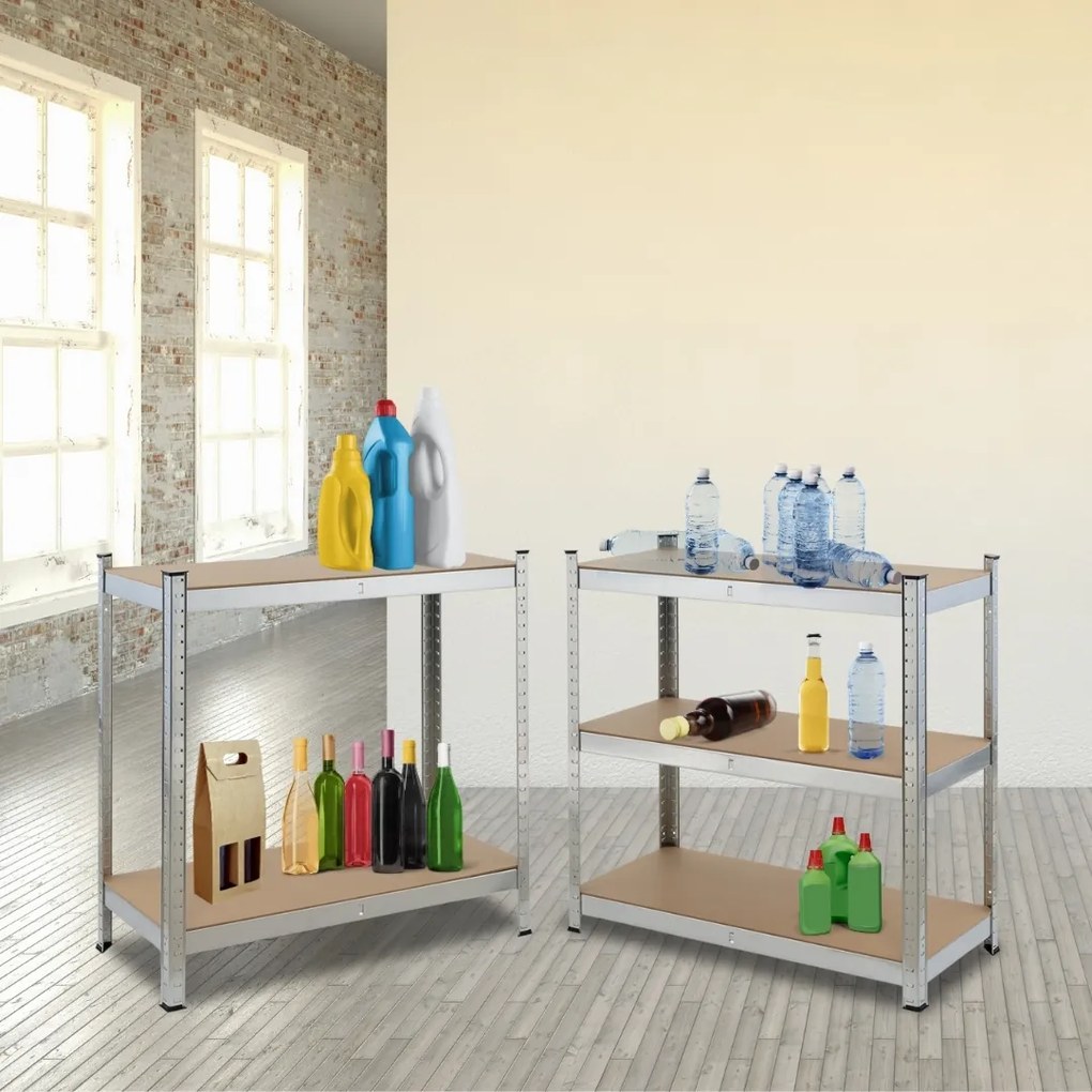 Regál s vysokou nosnosťou HEAVY, max. 875kg, 90x40x180cm, strieborná Jurhan