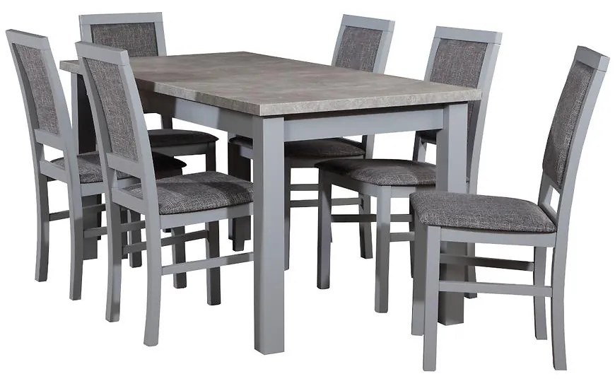 Jedálenská zostava Maurycy 1+6 st28 160x80+40 +W98 betón