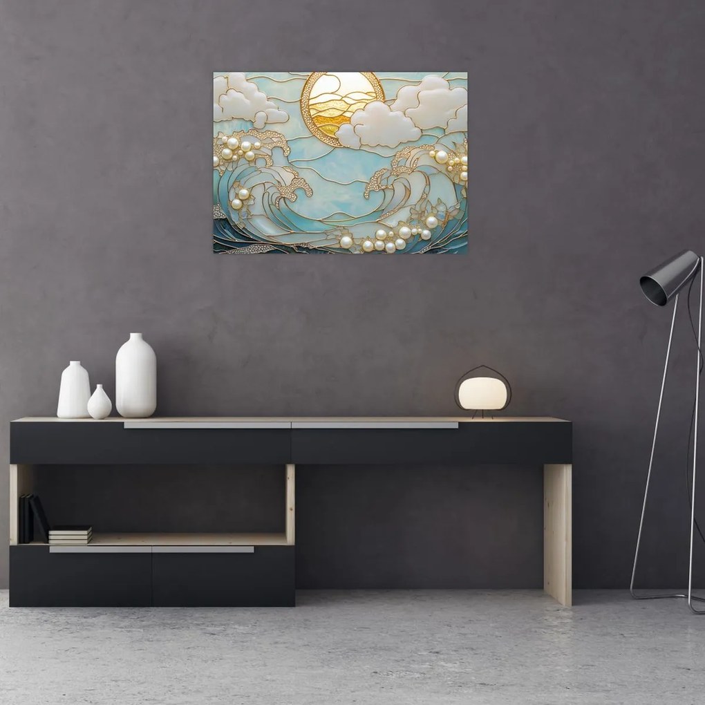 Obraz - 3D perly v oceáne (70x50 cm)
