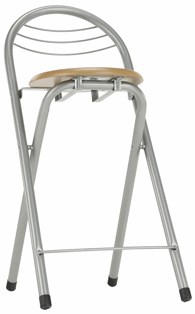 Barová stolička Boxer - buk / aluminium