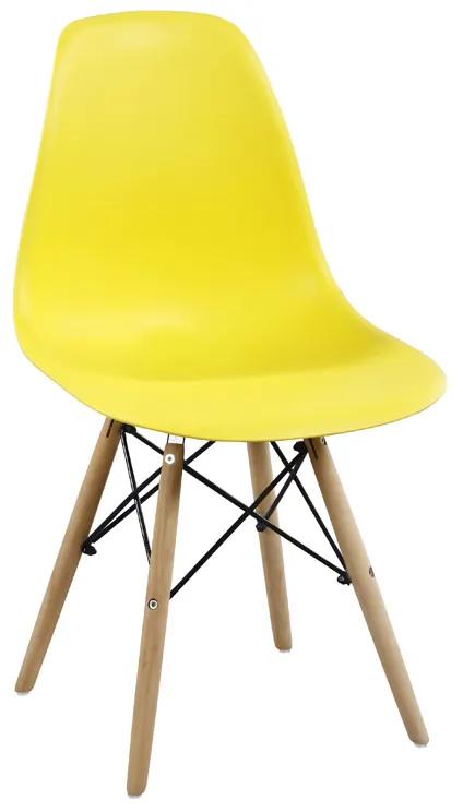 Moderná stolička MODENA II, buk/žltá
