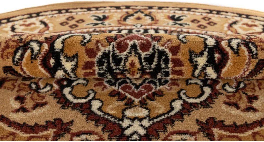 TA Koberec E951A TMAVO BÉŽOVÉ KOLESO ATLAS PP Rozmer: 140x140 cm