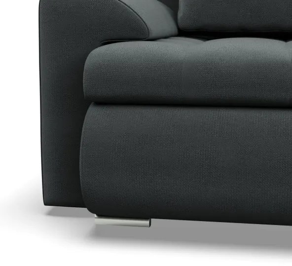 Sedacia súprava FORESTA Kronos v tvare U, pravá tmavosivá