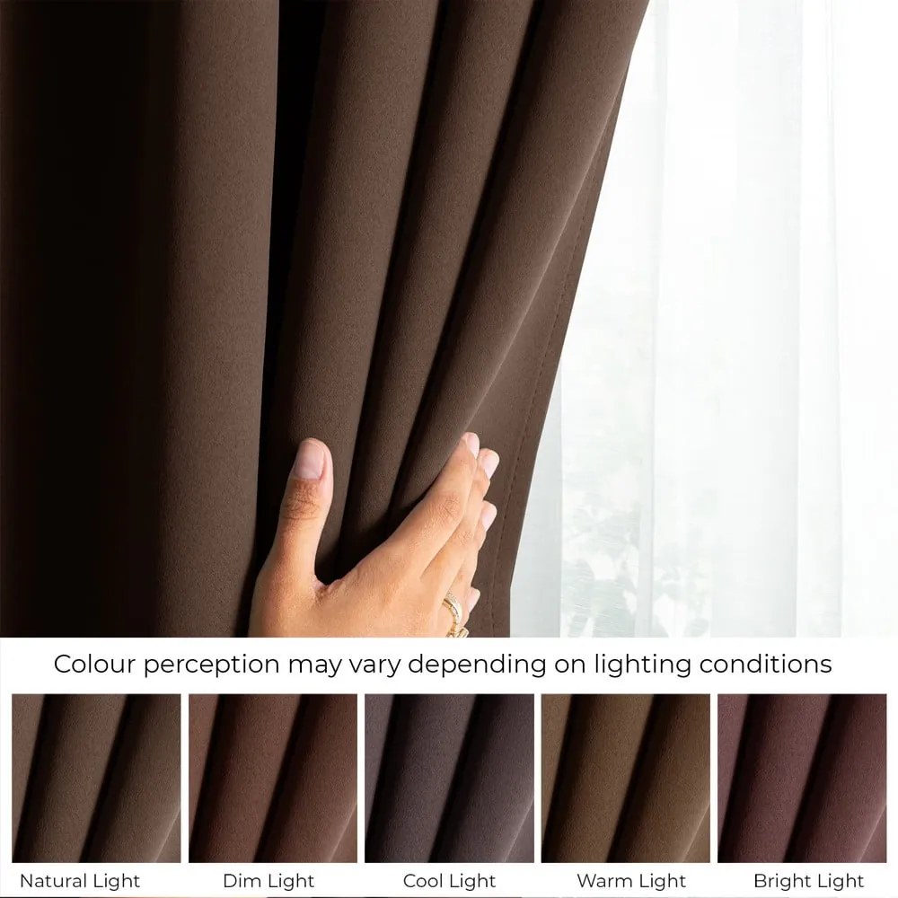 Hnedý zatemňovací termo záves 140x245 cm Pleat – Restilo