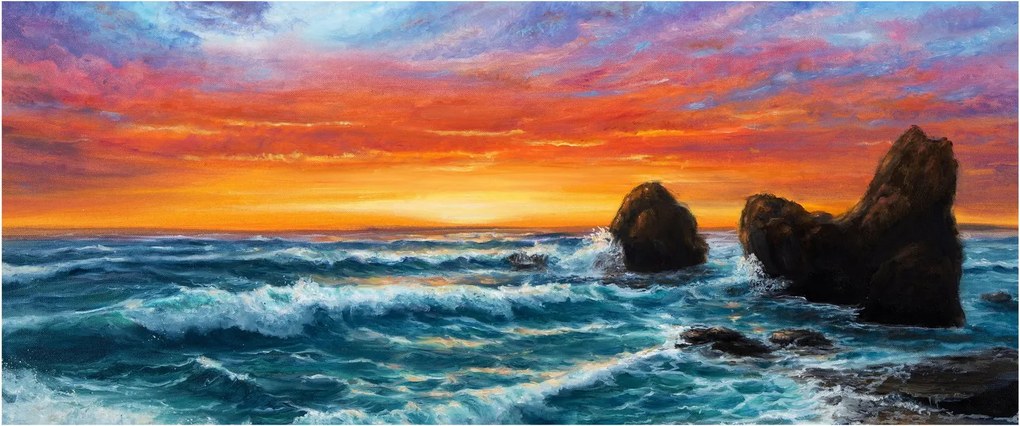 Obraz - Západ slnka (120x50 cm)