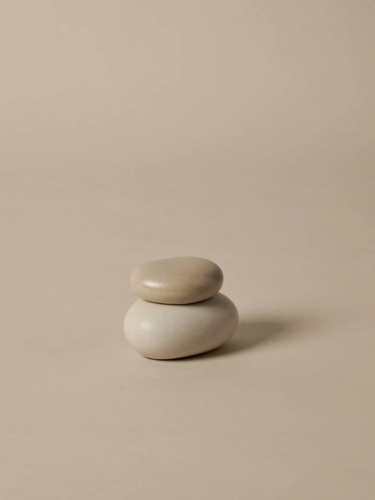 Ferm Living Úložná dóza Pebble Sand/Cream Small
