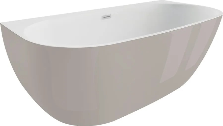 Polimat Akrylátová voľne stojaca vaňa k stene Risa 160x80 POLIMAT-Rozmery: 160x80, POLIMAT-Farba vane: Biela / granat