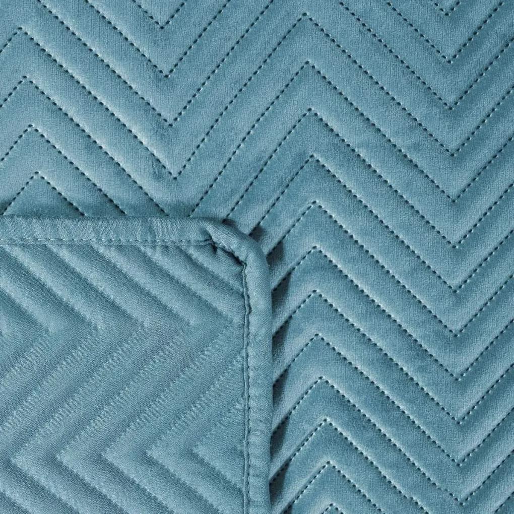 Dekorstudio Zamatový prehoz na posteľ SOFIA v svetlomodrej farbe Rozmer prehozu (šírka x dĺžka): 220x240cm