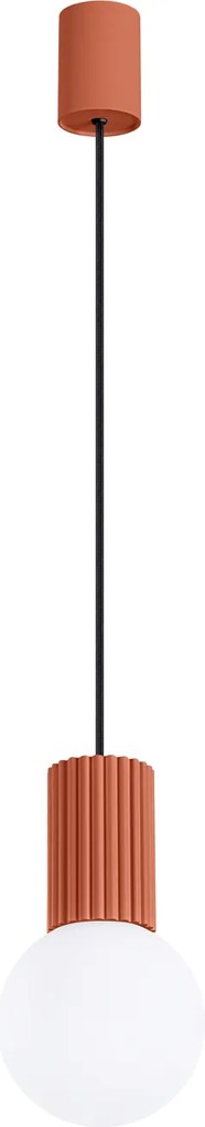 Závesné svietidlo Halo, 1x biele sklenené tienidlo, ro