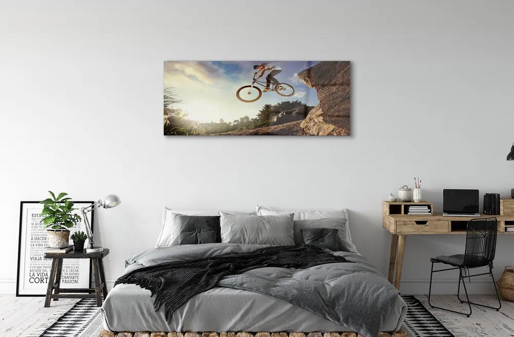 Obraz plexi Horský bicykel oblohy oblačno 120x60 cm