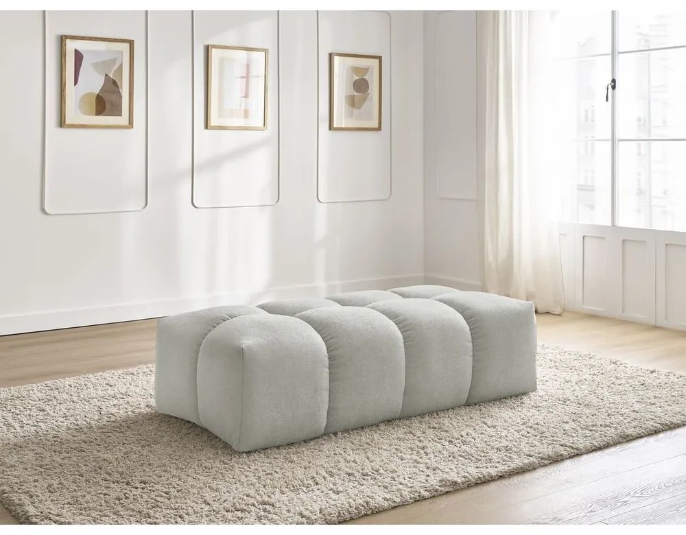 Svetlosivá ženilková podnožka Everest – Bobochic Paris