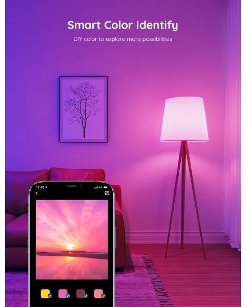 Govee - LED RGBWW Stmievateľná žiarovka Smart E27/12W/230V 2700-6500K Wi-Fi