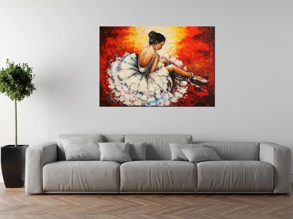 Gario Ručne maľovaný obraz Unavená baletka Rozmery: 120 x 80 cm