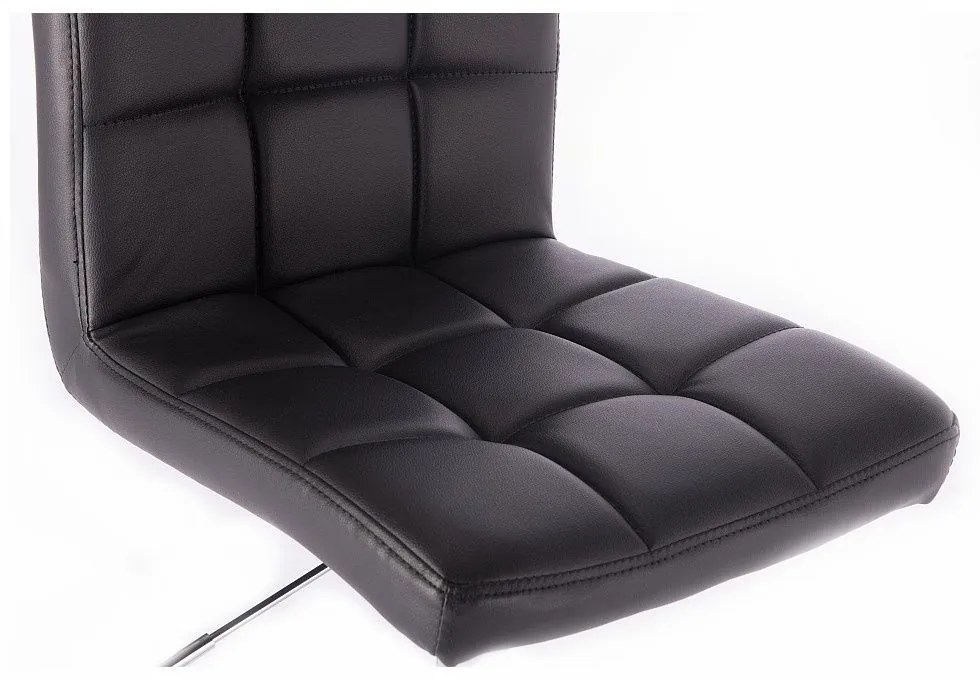 LuxuryForm DESIGN Stolička TOLEDO na čiernej podstave s kolieskami - čierna