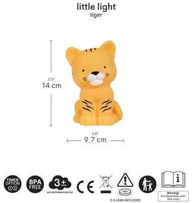 A Little Lovely Company - malé nočné svetlo - tiger