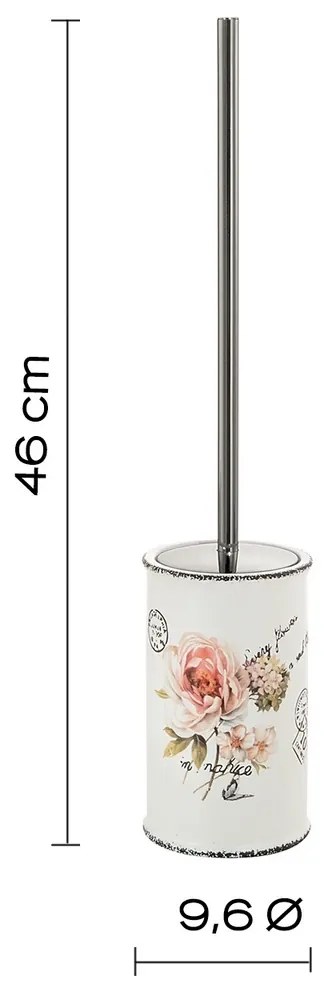 GEDY CI3302 Clothilde WC štetka na postavenie, keramika