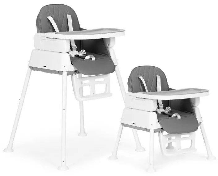 Detská stolička na kŕmenie 3v1 skladacia Ecotoys Gray