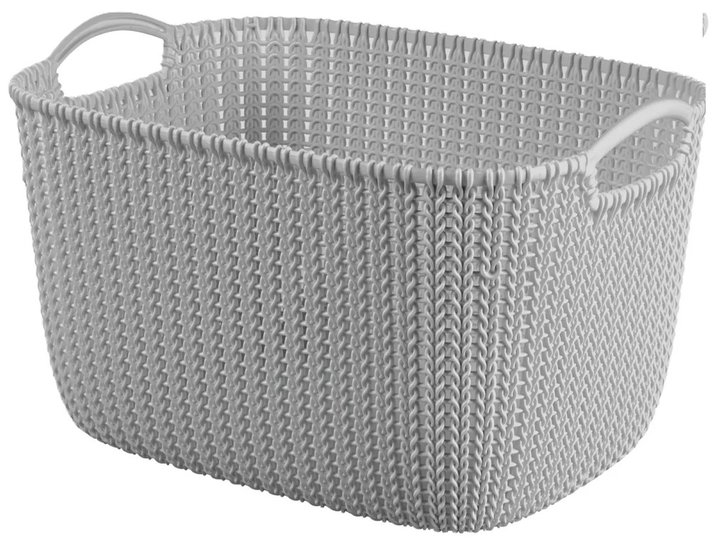 Curver Košík KNIT L, 19l sivý