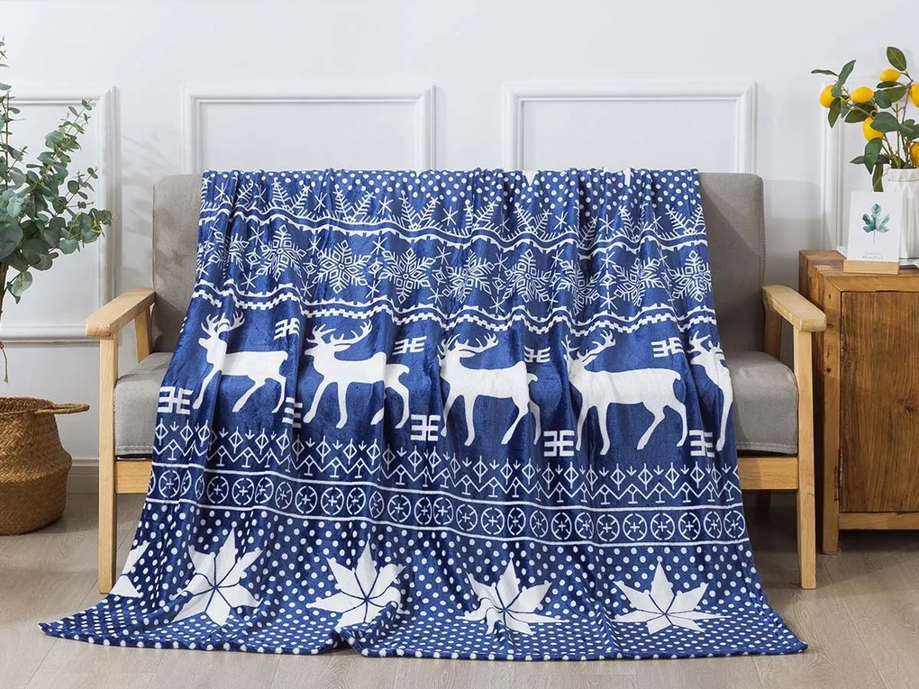 XPOSE® Deka mikroplyš VIANOCE - modrá 140x200 cm