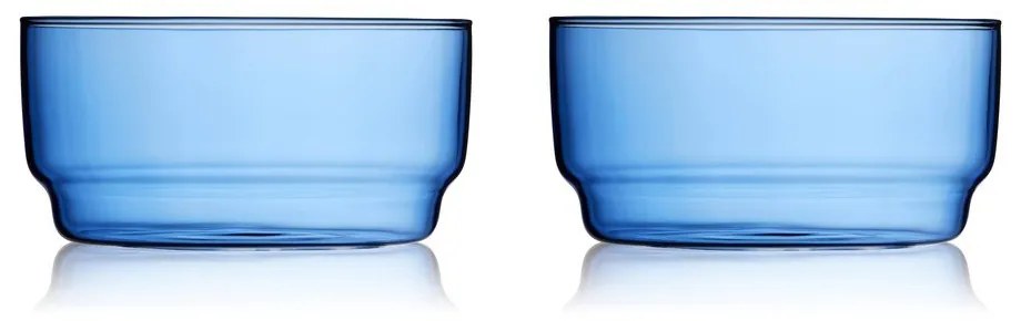 Modré sklenené misky v súprave 2 ks 500 ml Torino – Lyngby Glas