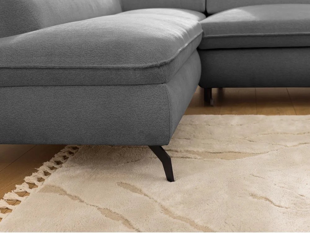 Sivá ženilková rohová pohovka (ľavý roh/do L) Marbeya – Ropez