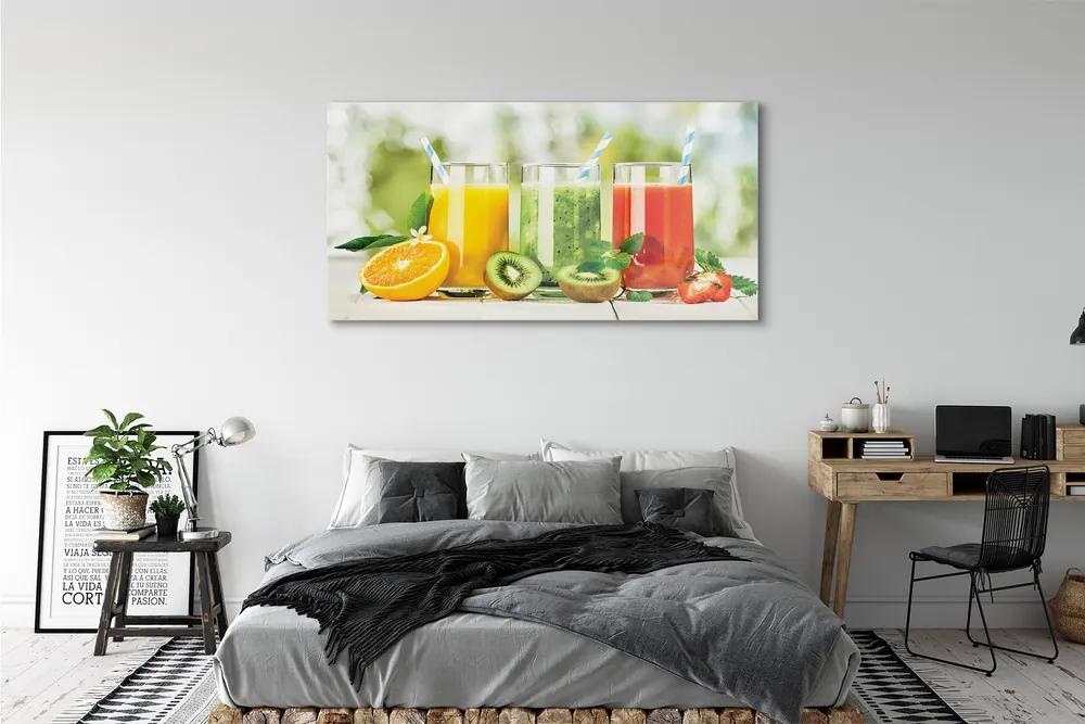 Obraz plexi Koktaily strawberry kiwi 140x70 cm