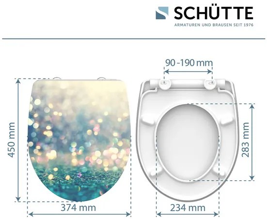 Schütte WC doska so spomaľujúcim mechanizmom (magické svetlo) (100253145)