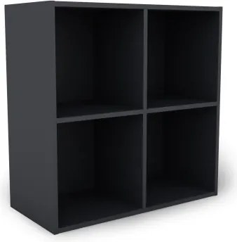 Nástenný regál so 4 priehradkami Jerry, grafit%