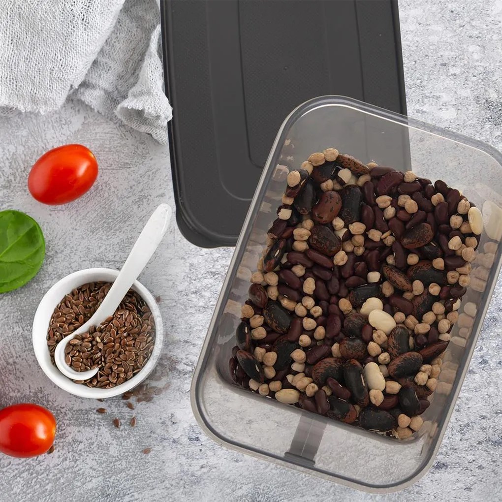 Orion Dóza na potraviny s vrchnákom a uchom MATRIX, 3,3l, sivá