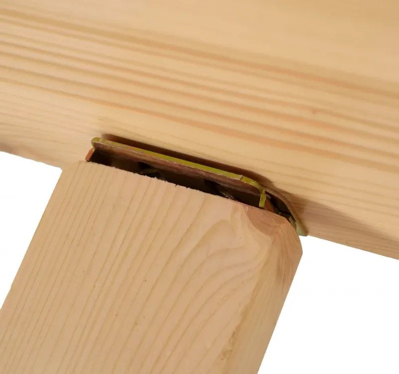 Drevená vyvýšená manželská posteľ KUBA - smrek, 200x180