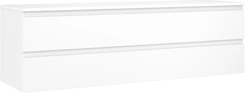 Mexen Orio, kúpeľňová skrinka 160 cm s hornou časťou, 2 zásuvky, biela matná, 91A10-16047-2-BFFC01