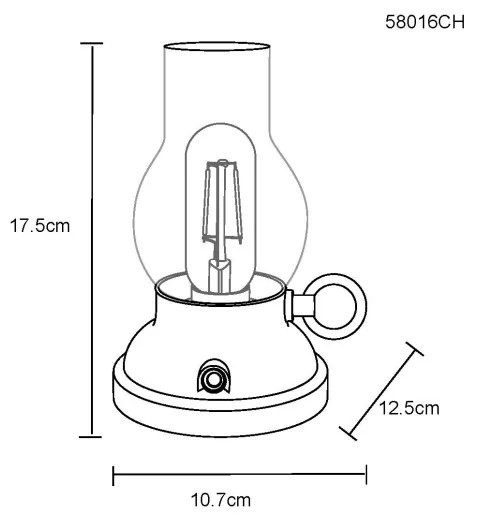 GLOBO PETRO 58016CH Stolová lampa