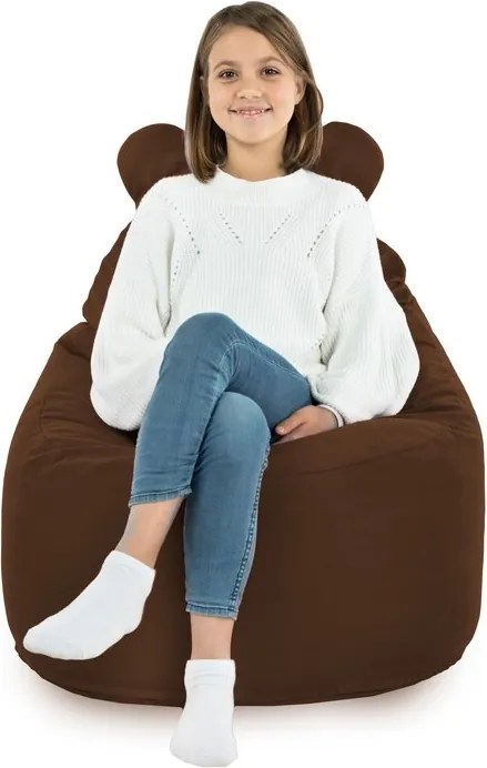 Detské kreslo Sako TEDDY – mäkké plyšové kreslo pre najmenších Farba: Granatový