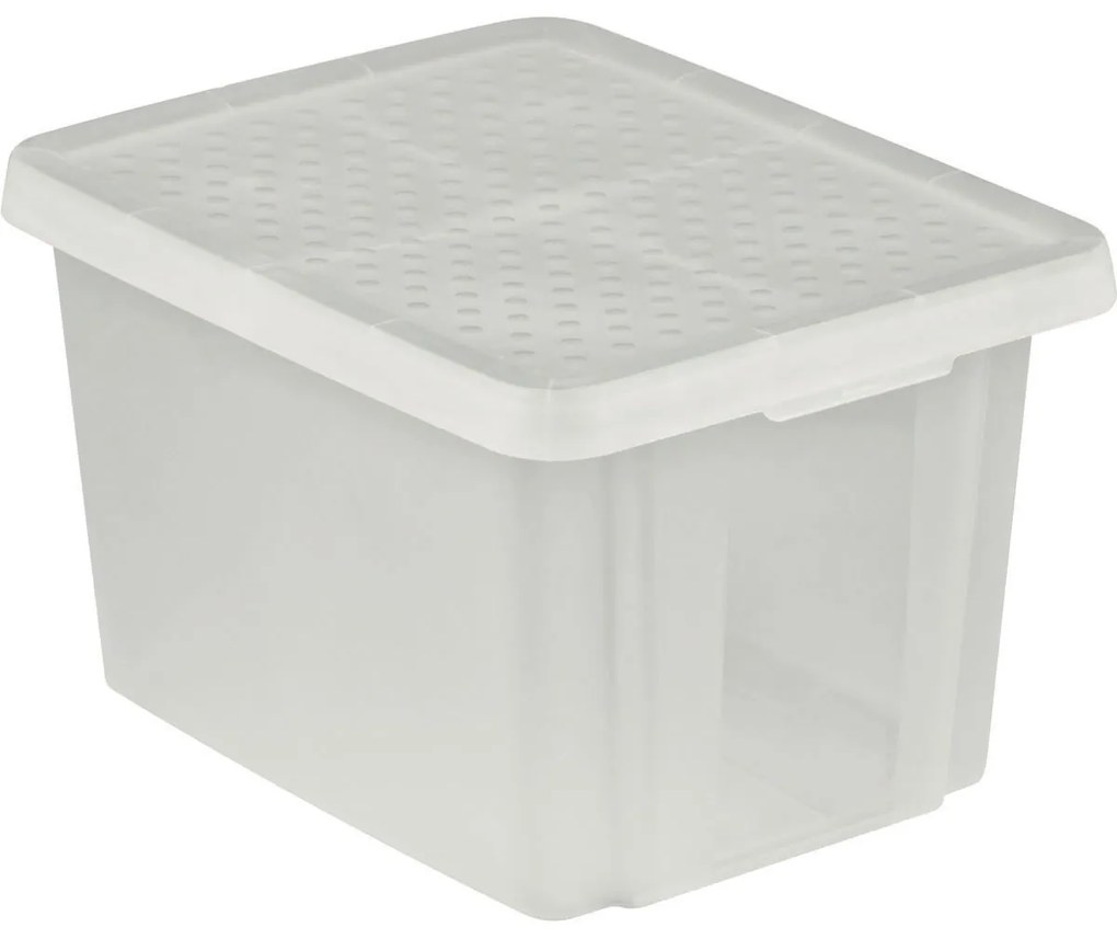 Curver Úložný box ESSENTIALS 26l s vekom priehľadný