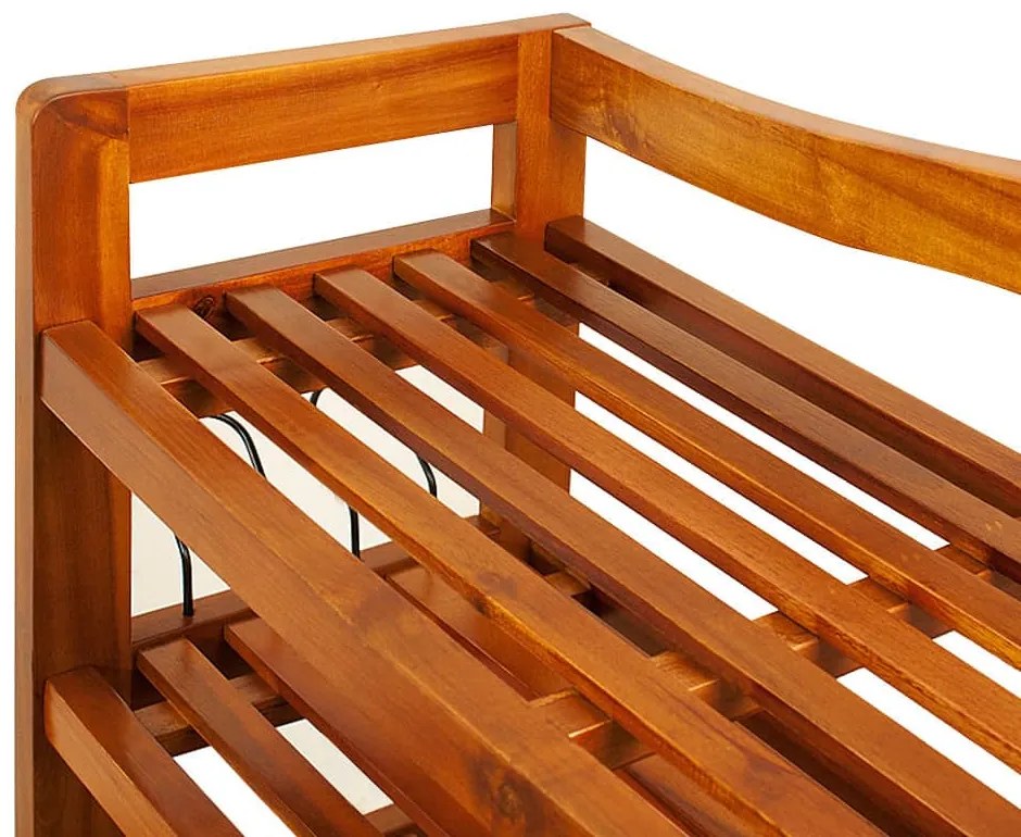 Regál na topánky RUSTIC, 5políc, 75x26x82cm, prírodná hnedá Casaria