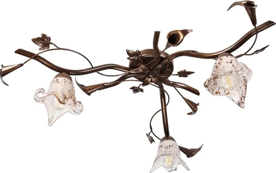 Prisadený luster ROZETA 3xE14/40W/230V bronzový