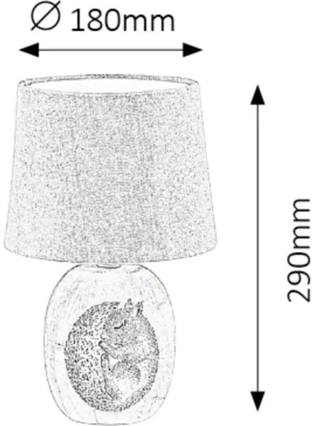 Rabalux 4605 - Detská stolná lampa DORKA 1xE14/40W/230V hnedá