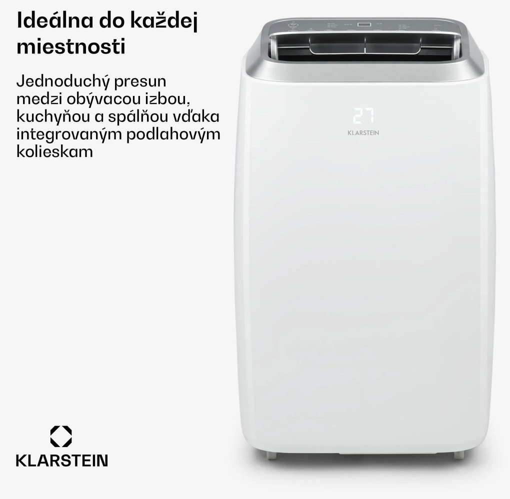 Klarstein Iceblock Prosmart 12, mobilná klimatizácia 3 v 1, 12 000 BTU, ovládanie cez aplikáciu, biela