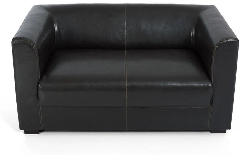 DREVONA Dvojsedačka čierna textilná koža CAFF, MG15