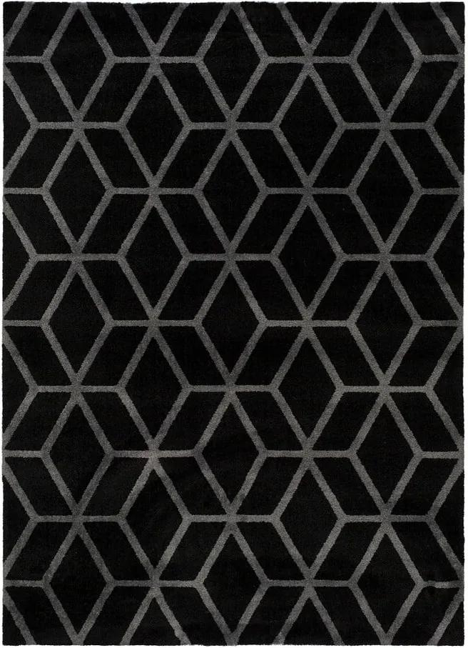 Čierny koberec Universal Play, 80 × 150 cm