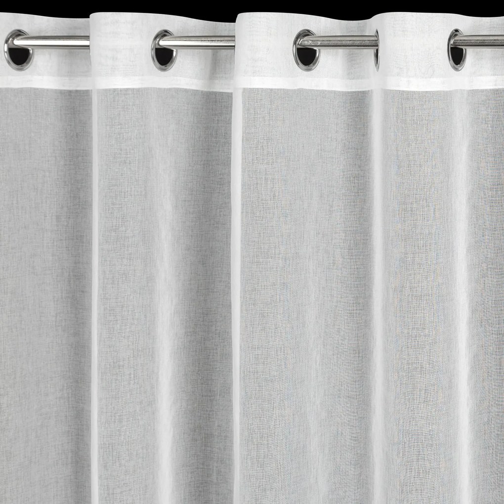 ZÁCLONA NA KRÚŽKOCH ROXANA 350X145 CM BIELA