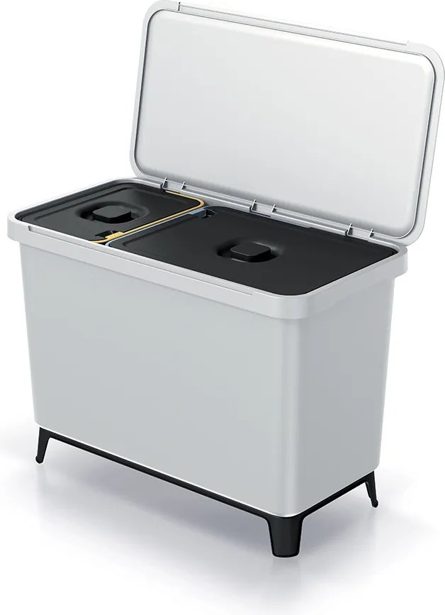 Odpadkový kôš SYSTEMO 10 L + 23 L svetlosivý