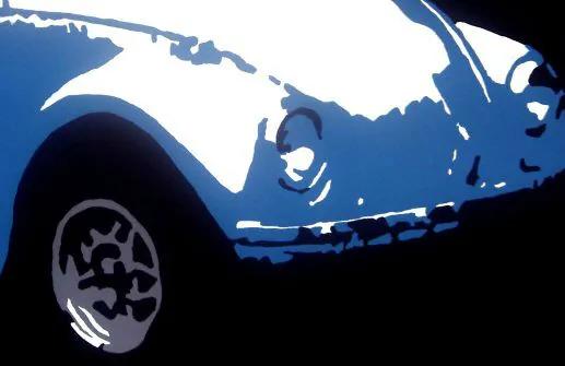 Ručne maľovaný POP Art obraz Volkswagen Beetle