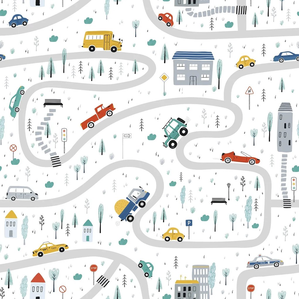 Odolná nástenná tapeta AUTA nielen pre chlapca